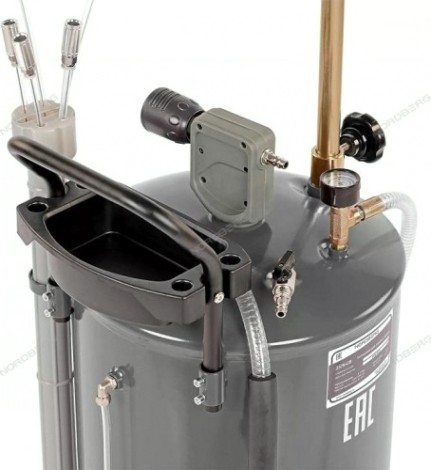 Установка для сбора масла NORDBERG 2379-CG пневматическая 65 л (серая) [ЦБ-0007746]