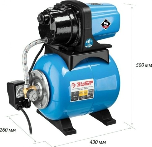 Установка для водоснабжения ЗУБР НАС-М3- 800-Ч [НАС-М3-800-Ч]