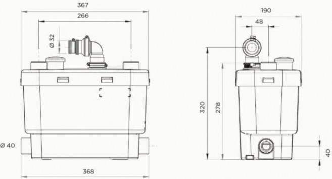 Установка канализационная SFA SANISPEED