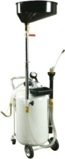 Установка откачки масла LUBEWORKS AODE 090 пневмо, объем 90л, с воронкой 18л, 8 щупов [AODE090]