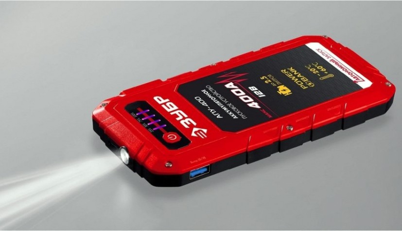 Устройство пусковое ЗУБР АПУ-400 аккумуляторное: 12В, макс. 400А [59322]