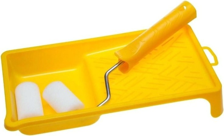 Валик малярный стержневой STAYER ПОРОЛОН набор мини с ванночкой, 50мм, 70мм [0544-05-07]