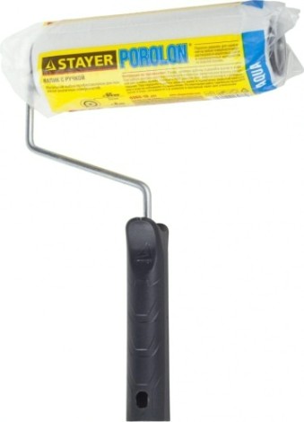 Валик малярный стержневой STAYER ПОРОЛОН в сборе, бюгель 6мм, 44x180мм, master [0360-18_z01]