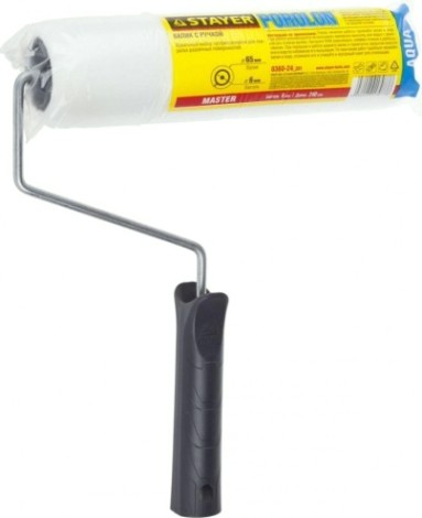 Валик малярный стержневой STAYER ПОРОЛОН в сборе, бюгель 6мм, 44x240мм, master [0360-24_z01]