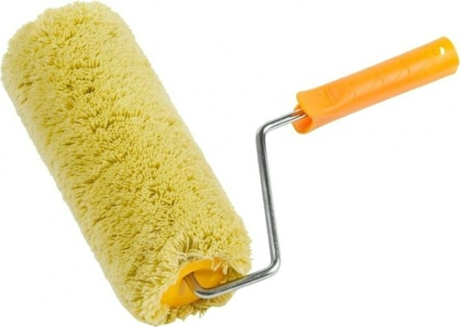 Валик малярный стержневой STAYER SYNTEX ГИГАНТ ПОЛИАКРИЛ фасадный в сборе, ворс 18мм, бюгель 8мм, 68х240мм, [0323-24_z01]