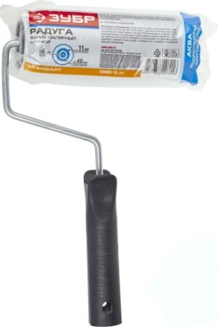 Валик малярный стержневой ЗУБР ПОРОЛОН 150 мм, d=62 мм, ручка d=6 мм, стандарт [03605-15_z01]