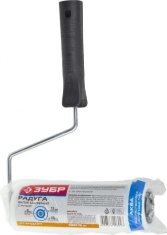 Валик малярный стержневой ЗУБР ПОРОЛОН 180 мм, d=62 мм, ручка d=6 мм, стандарт [03605-20_z01]