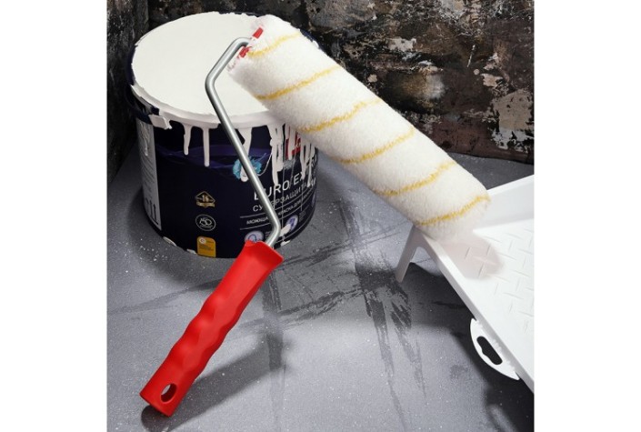 Валик REXANT 89-0010 полиамид желтой полосой, ворс 11 мм, 240 мм, ø 42