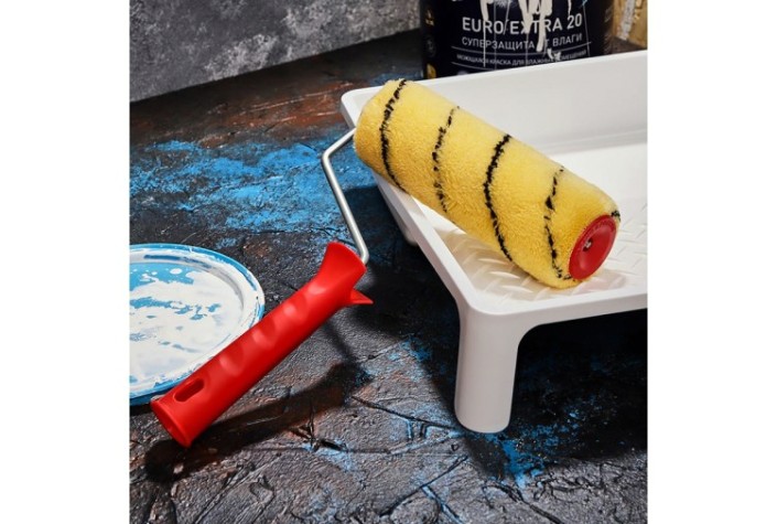 Валик REXANT 89-0021 полиакрил черной полосой, ворс 11 мм, 180 мм, ø 42 Валик REXANT 89-0021 полиакрил черной полосой, ворс 11 мм, 180 мм, ø 42