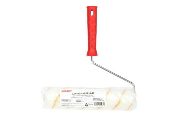 Валик REXANT 89-0026 полиамид желтой полосой, ворс 11 мм, 240 мм, ø 42