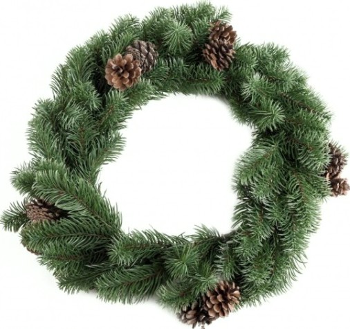 Венок еловый Neon-Night с шишками d45 см, литой [307-144]