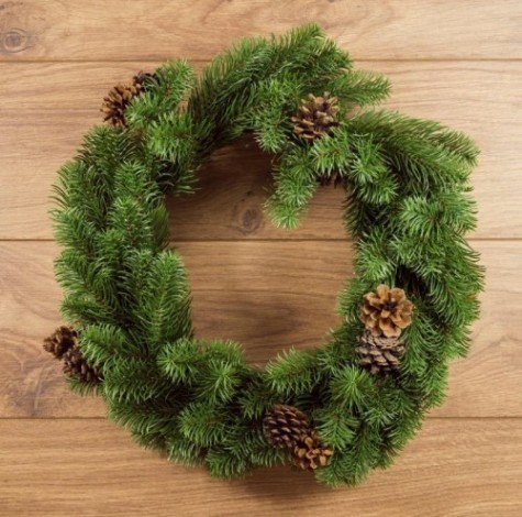 Венок еловый Neon-Night с шишками d45 см, литой [307-144]