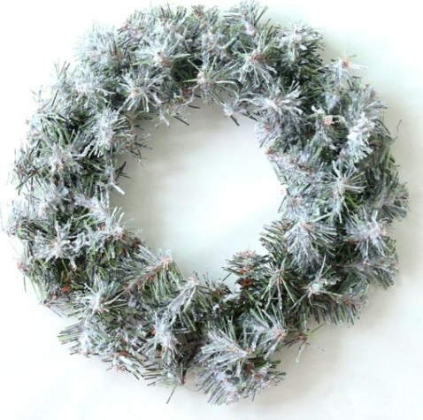 Венок еловый Neon-Night заснеженный d30 см, ПВХ [307-146]