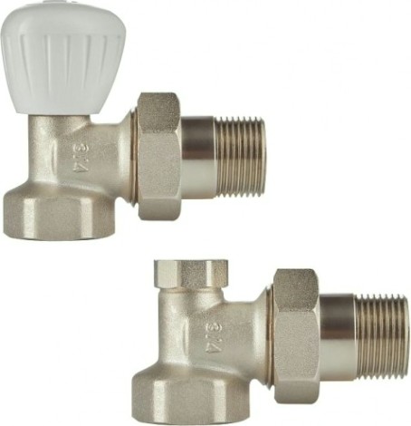 Вентили ручной регулировки угловой (набор 2 шт) ROYAL THERMO PIANO 3/4" RTE 53.011 [НС-1410617]