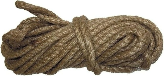 Веревка джутовая СИБРТЕХ 8 мм, L 10 м крученая [94013]