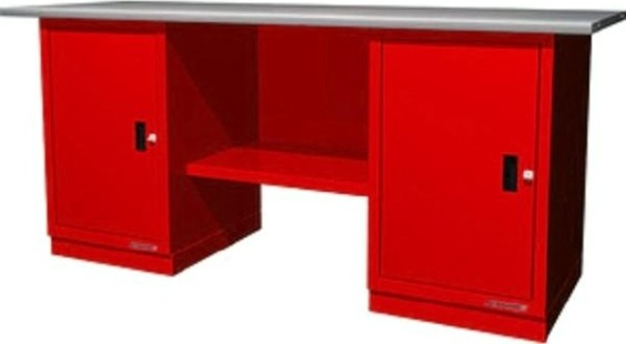 Верстак слесарный двухтумбовый FERRUM "CLASSIC" 01.200L-3000 красный [01.200L-]