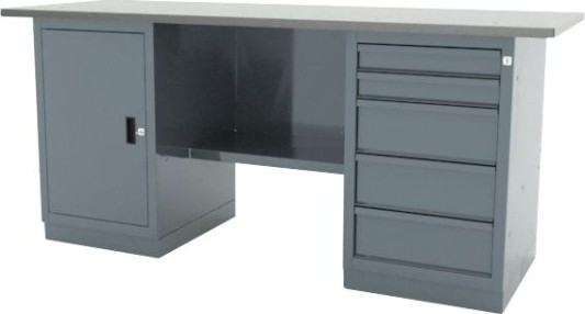 Верстак слесарный двухтумбовый FERRUM "CLASSIC" 01.205L-G9007 серый [01.205L-]