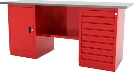 Верстак слесарный двухтумбовый FERRUM "CLASSIC" 01.208L-9007 серый [01.208L-]