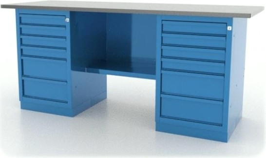 Верстак слесарный двухтумбовый FERRUM "CLASSIC" 01.266L-5015 синий [01.266L-]