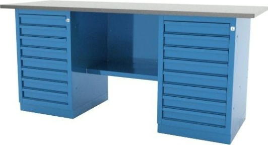 Верстак слесарный двухтумбовый FERRUM "CLASSIC" 01.288L-5015 синий [01.288L-]