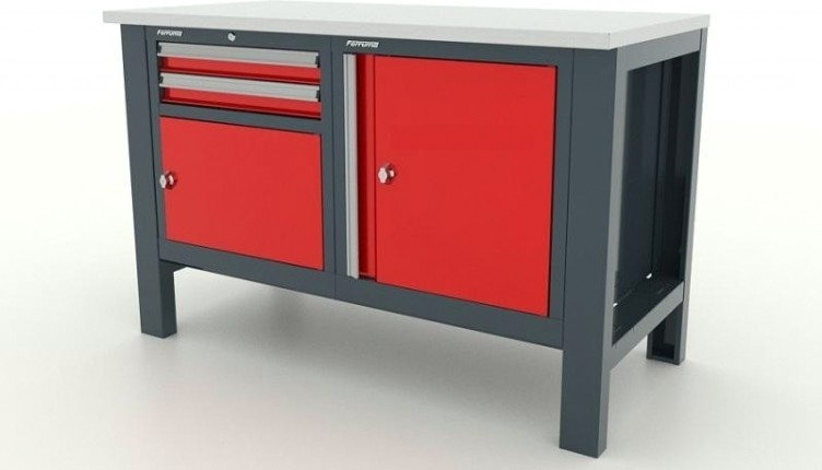 Верстак слесарный двухтумбовый FERRUM "PREMIUM" 11.3102 красный [11.3102]