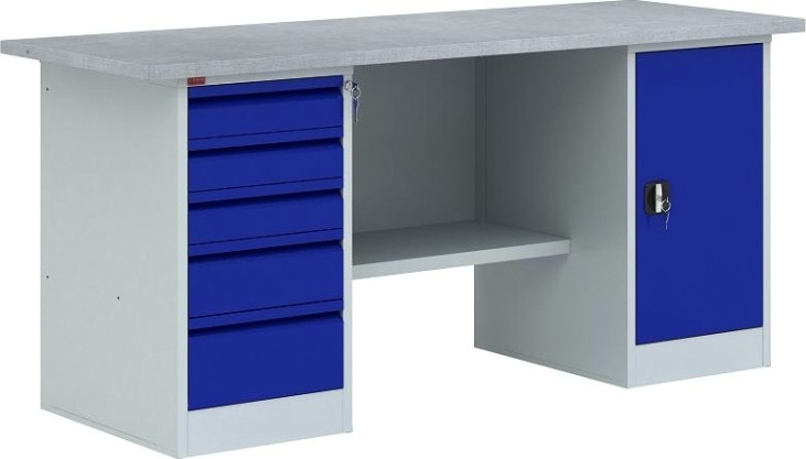 Верстак слесарный двухтумбовый ПАКС ВП-4 (ст-3;т-1;т-2;к-3) [ЦБ000000784]