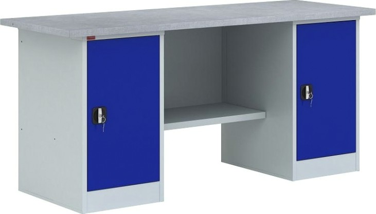 Верстак слесарный двухтумбовый ПАКС ВП-5/1.6 (ст-1.6;т-1;т-1;к-3/1.6) [ЦБ000001332]