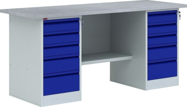 Верстак слесарный двухтумбовый ПАКС ВП-6/1.6 [ЦБ000001333]