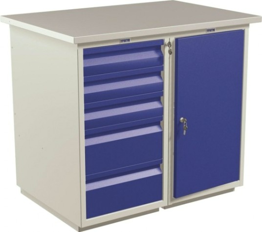 Верстак слесарный двухтумбовый ПРАКТИК Profi WT100.WD5/WD1.000