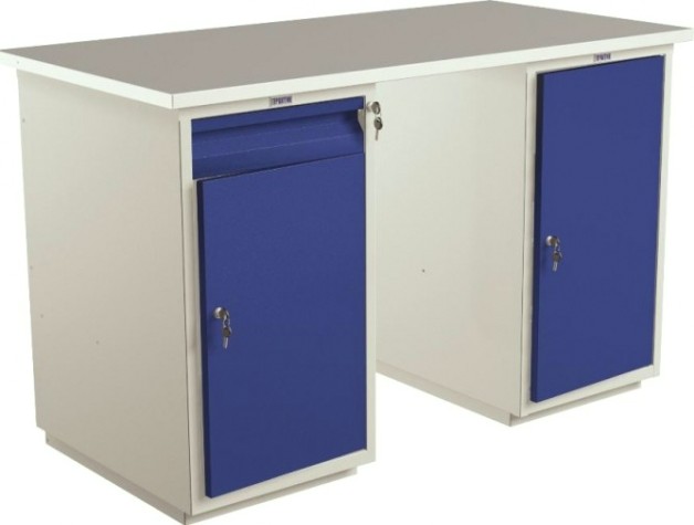 Верстак слесарный двухтумбовый ПРАКТИК Profi WT140.WD2/WD1.000