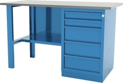 Верстак слесарный однотумбовый FERRUM "CLASSIC" 01.105L-G5015 синий [01.105L-]