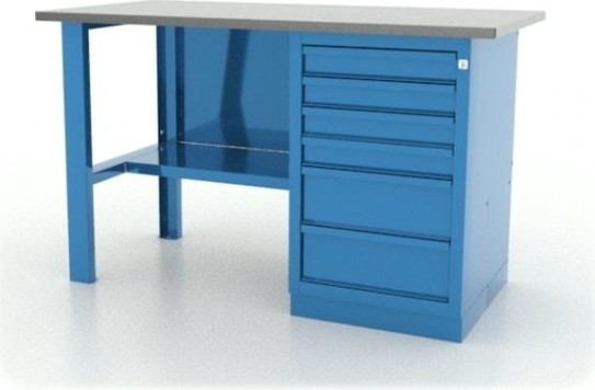 Верстак слесарный однотумбовый FERRUM "CLASSIC" 01.106L-5015 синий [01.106L-]