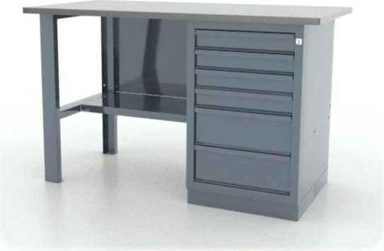 Верстак слесарный однотумбовый FERRUM "CLASSIC" 01.106L-9007 серый