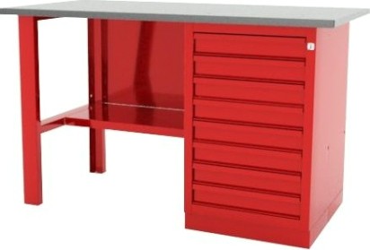 Верстак слесарный однотумбовый FERRUM "CLASSIC" 01.108L-3000 красный [01.108L-]