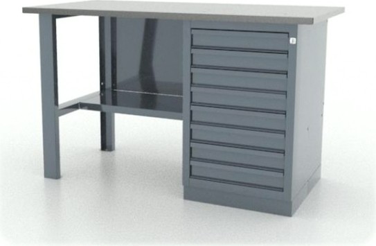 Верстак слесарный однотумбовый FERRUM "CLASSIC" 01.108L-9007 серый