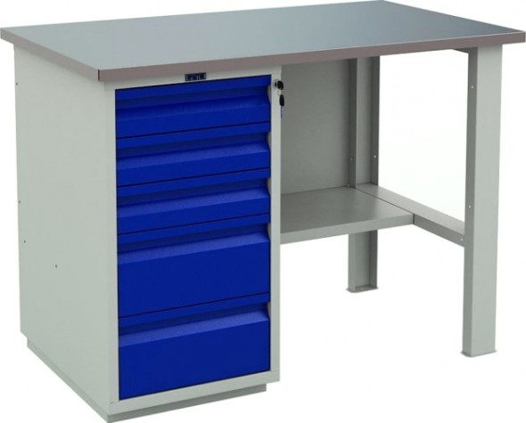 Верстак слесарный однотумбовый ПРАКТИК Profi (№202) WT120.WD5/F1.000 Верстак слесарный однотумбовый ПРАКТИК Profi (№202) WT120.WD5/F1.000