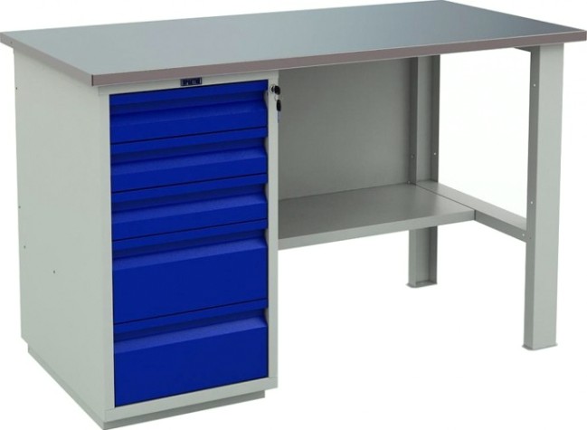 Верстак слесарный однотумбовый ПРАКТИК Profi (№401) WT140.WD5/F1.000 Верстак слесарный однотумбовый ПРАКТИК Profi (№401) WT140.WD5/F1.000