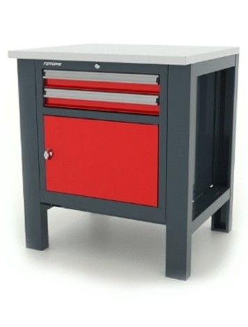 Верстак слесарный с тумбой FERRUM "PREMIUM" 11.112 серый/красный [11.112]