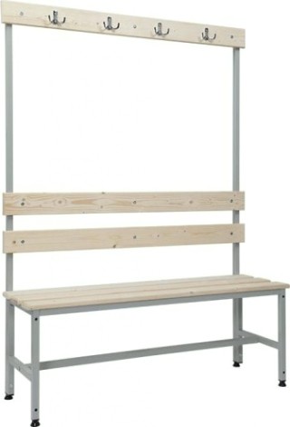 Вешалка для раздевалок ПРАКТИК CW-1000 двухдорожковые крючки 4 шт. [S23099102102]