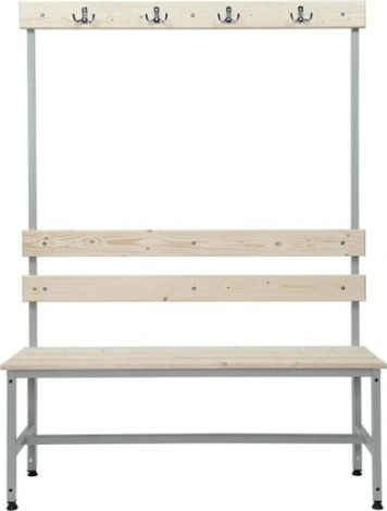 Вешалка для раздевалок ПРАКТИК CW-1000 двухдорожковые крючки 4 шт. [S23099102102]