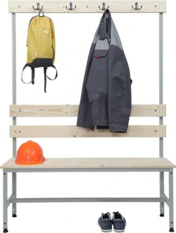 Вешалка для раздевалок ПРАКТИК CW-1000 двухдорожковые крючки 4 шт. [S23099102102]