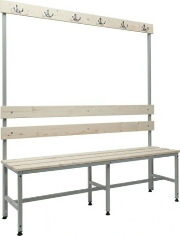 Вешалка для раздевалок ПРАКТИК CW-1500 двухдорожковые крючки 6 шт. [S23099102502]