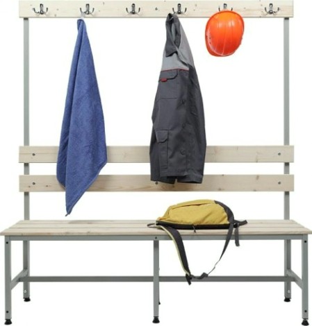 Вешалка для раздевалок ПРАКТИК CW-1500 двухдорожковые крючки 6 шт. [S23099102502]