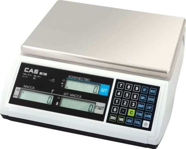 Весы торговые Cas EC-3 счетные с пред. 3 кг, жк дисплей [740637]