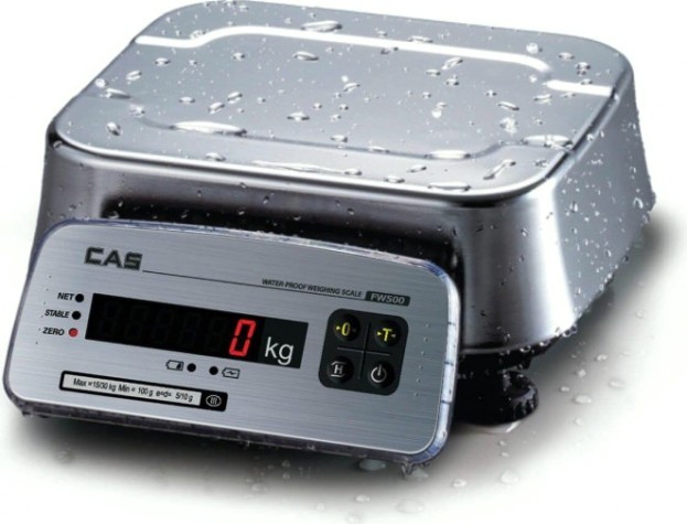 Весы торговые Cas FW500-30E (до 30кг) влагостойкие, нержавеющая платф/корпус [679604]