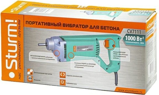 Вибратор глубинный Sturm CV7111 1000 Вт, без вала Вибратор глубинный Sturm CV7111 1000 Вт, без вала
