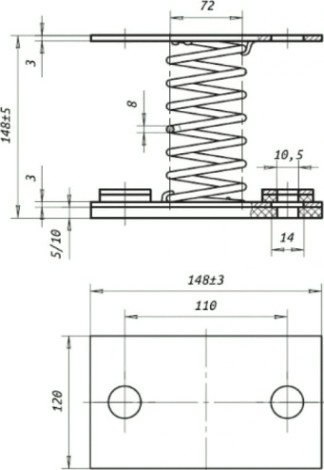 Виброизолятор Элком ДО 42 [03.07.000006]