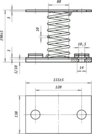 Виброизолятор Элком ДО 43 [03.07.000007]