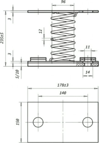 Виброизолятор Элком ДО 44 [03.07.000037]