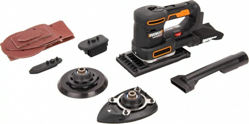 Виброшлифмашина аккумуляторная Worx WX820.9 без АКБ и ЗУ [WX820.9]